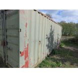 SECURE 20FT SHIPPING CONTAINER WITH LOCKBOX. UNLOCKED AND EMPTY. APPEARED SOUND AND DRY. BEING SOLD