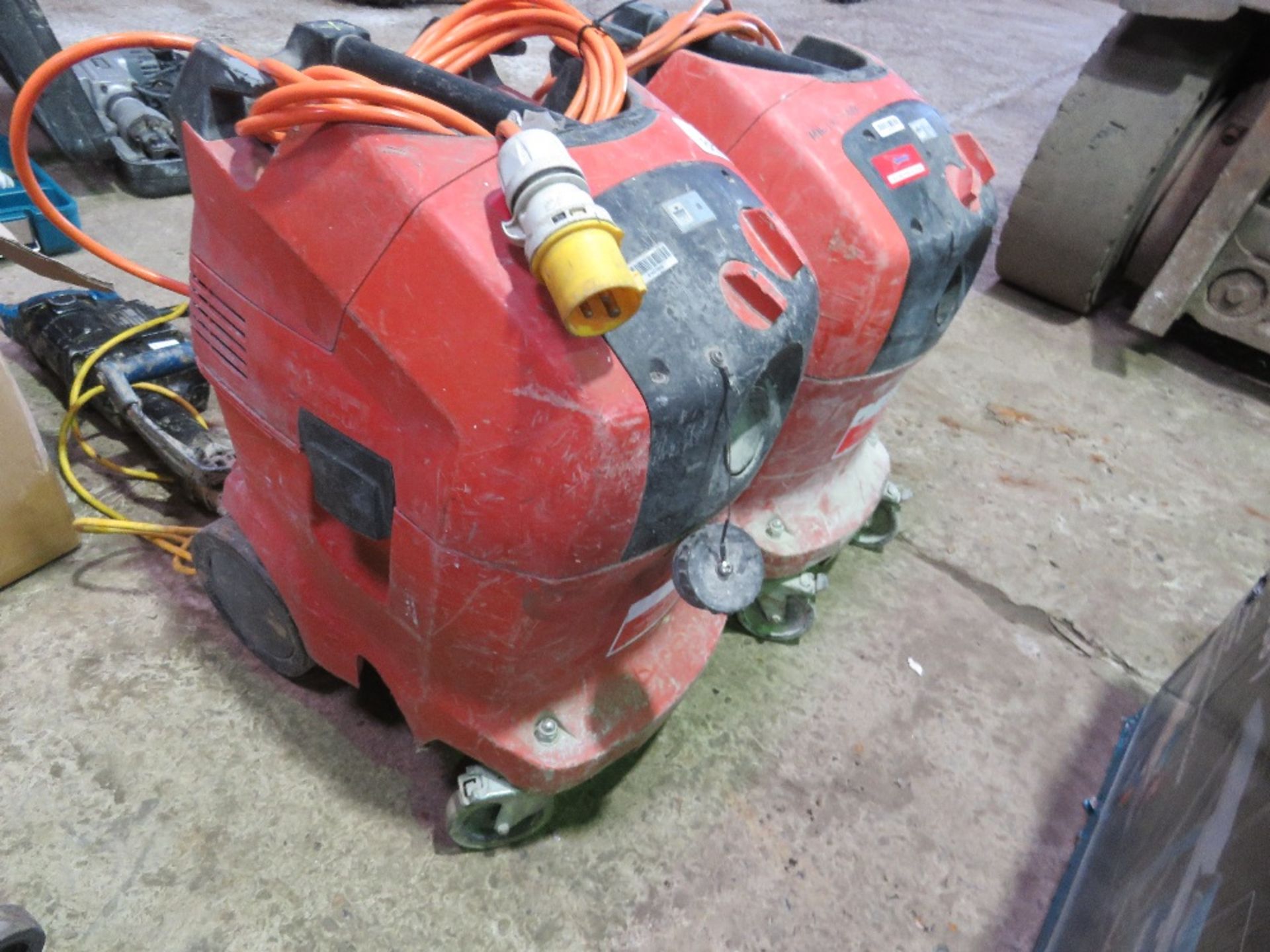 2 X HILTI VC-40 VACUUM EXTRACTORS 110VOLT POWERED.