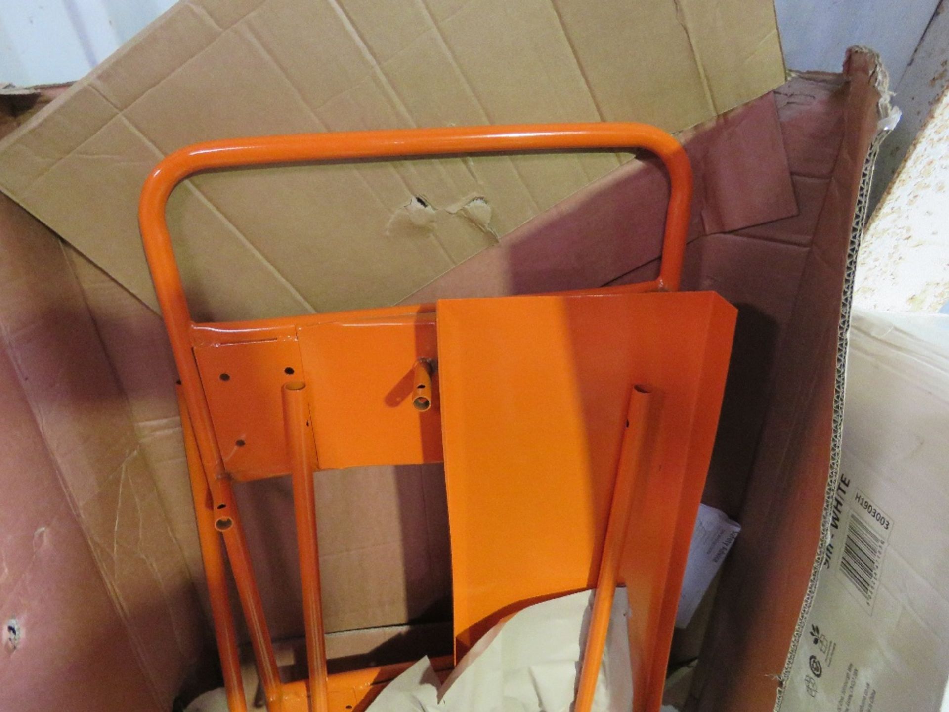 HEAVY DUTY BOARD CARRYING TROLLEY IN A BOX, CONDITION UNKNOWN. - Image 2 of 4