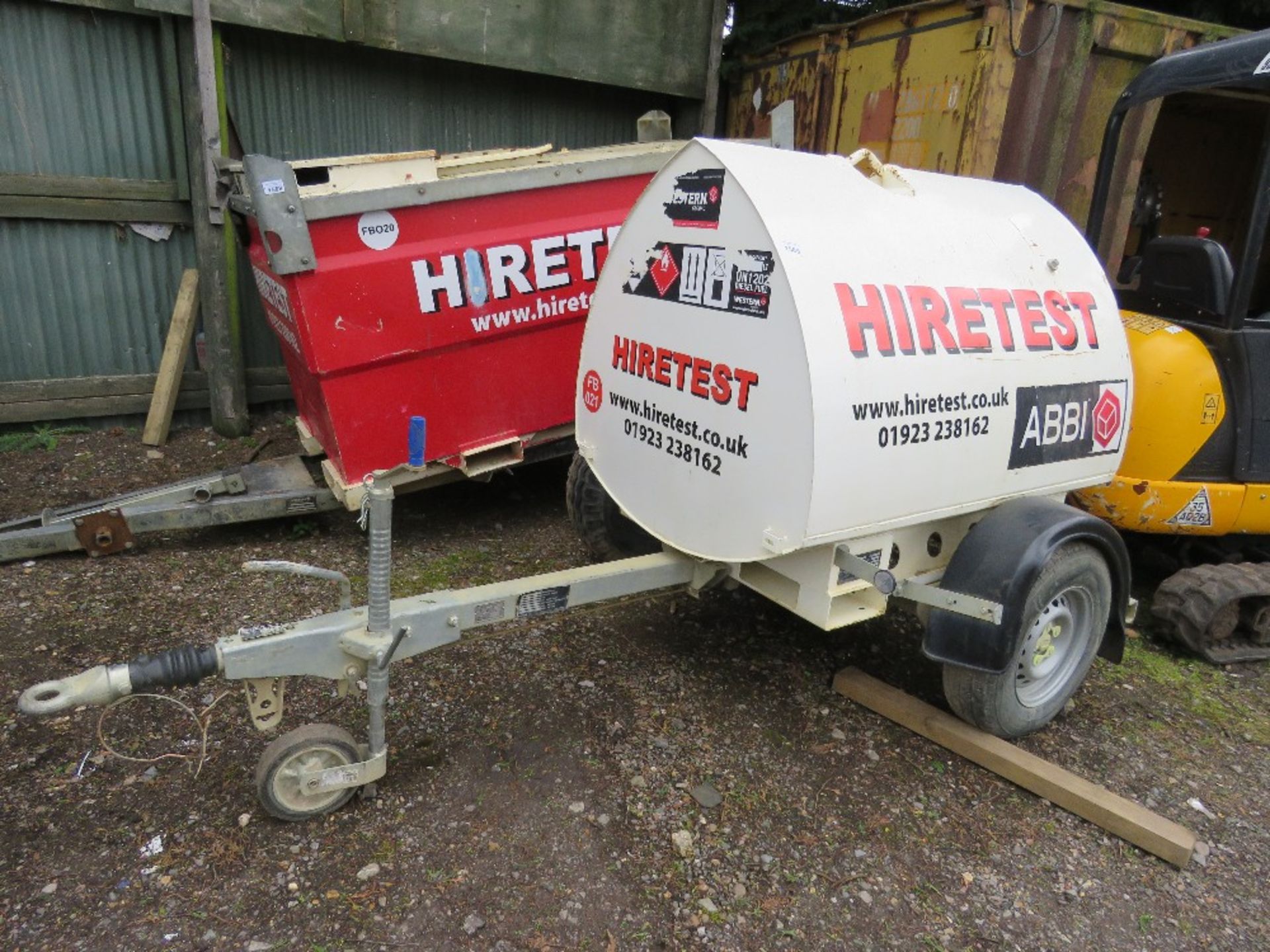 WESTERN ABBI TOWED FUEL BOWSER, 990 LITRE CAPACITY, YEAR 2020 BUILD. RING HITCH. 12VOLT ELECTRIC TRA