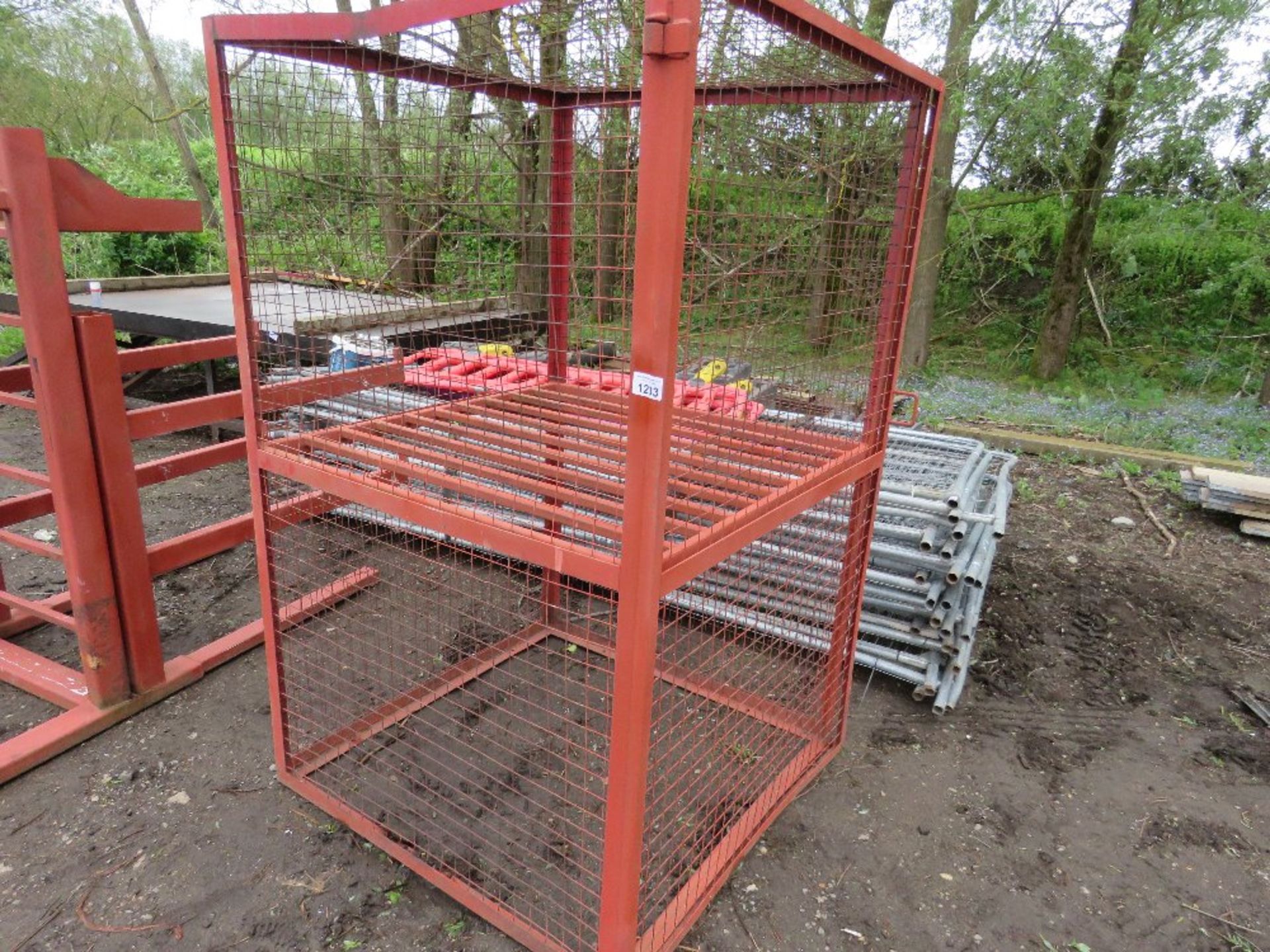 GAS BOTTLE CAGE WITH CENTRAL SHELF 1.25M X 1.25M X 1.95M HEIGHT APPROX. - Image 2 of 2