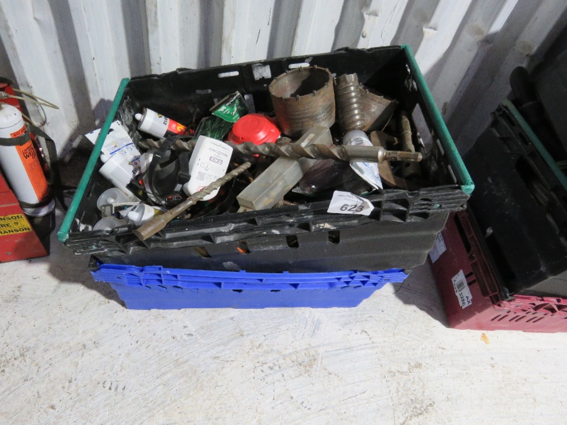 2 X LARGE CRATES OF DRILL BITS AND SUNDRIES.....THIS LOT IS SOLD UNDER THE AUCTIONEERS MARGIN SCHEME