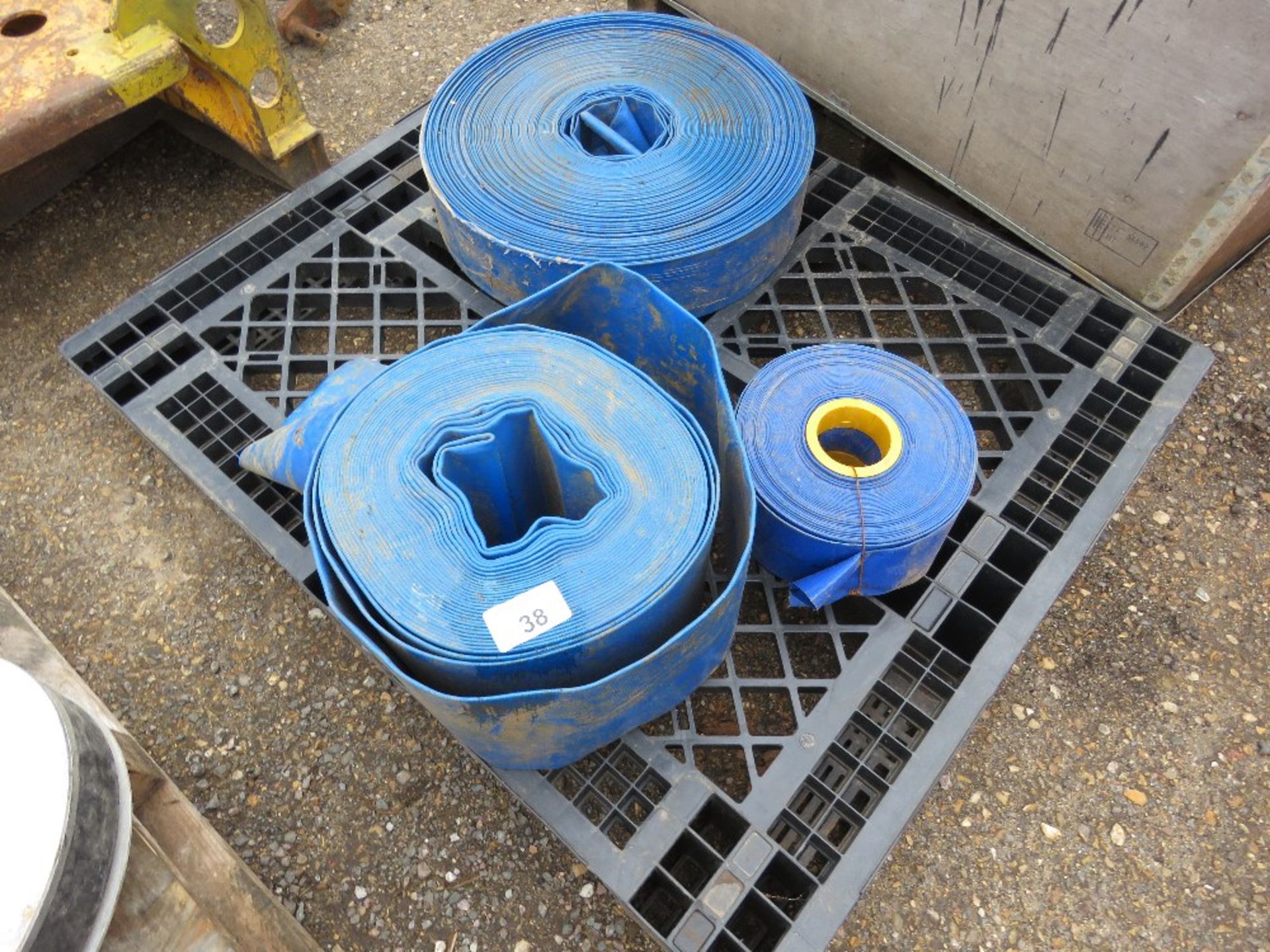 3 X LENGTHS OF LAYFLAT WATER PUMP HOSE.SOURCED FROM COMPANY LIQUIDATION.....THIS LOT IS SOLD UNDER T