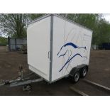 TWIN AXLED BOX VAN TRAILER. PREVIOUSLY USED FOR VETINARY CLINIC.....THIS LOT IS SOLD UNDER THE AUCTI