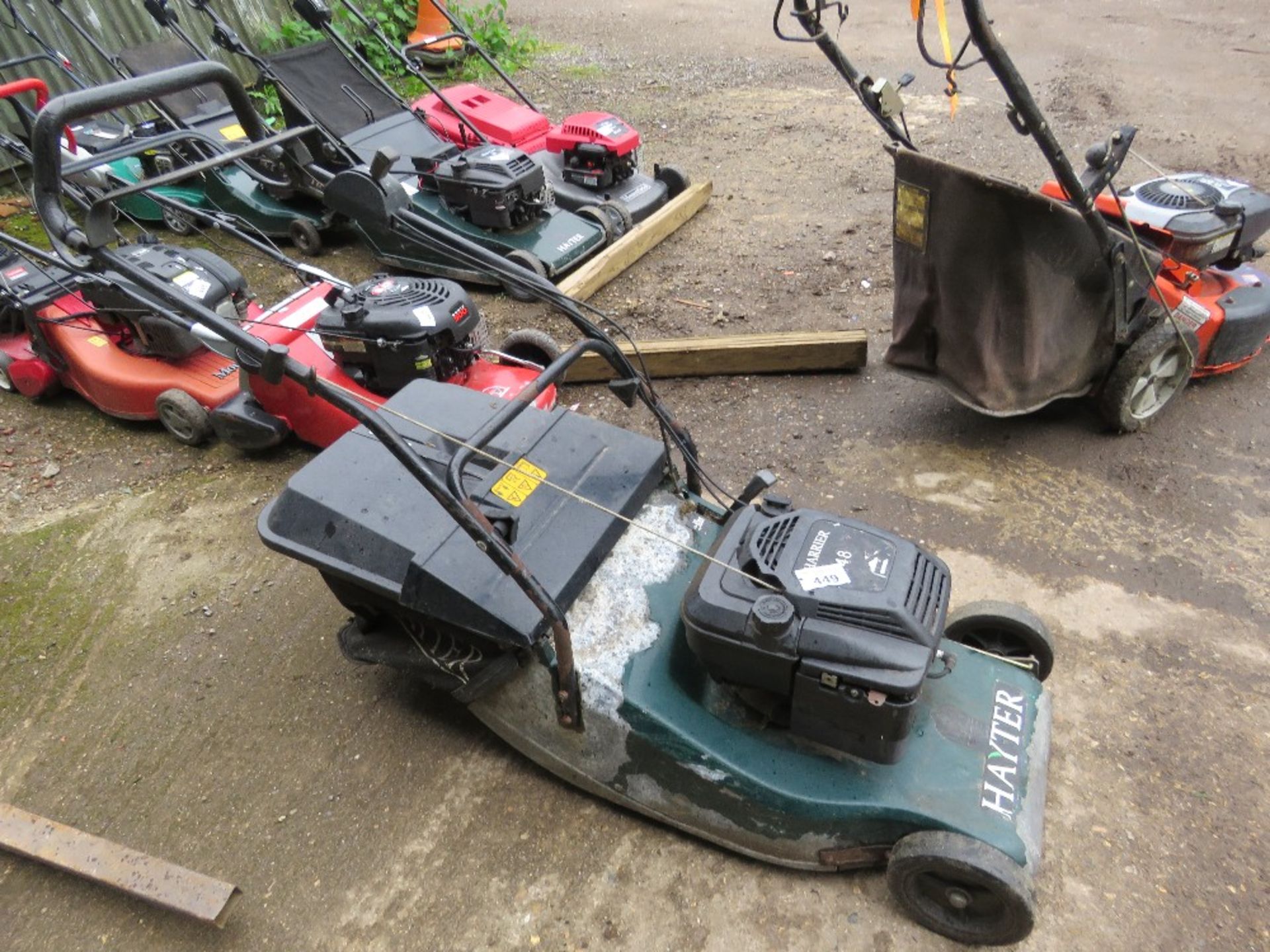 HAYTER HARRIER ROLLER MOWER WITH COLLECTOR.....THIS LOT IS SOLD UNDER THE AUCTIONEERS MARGIN SCHEME,