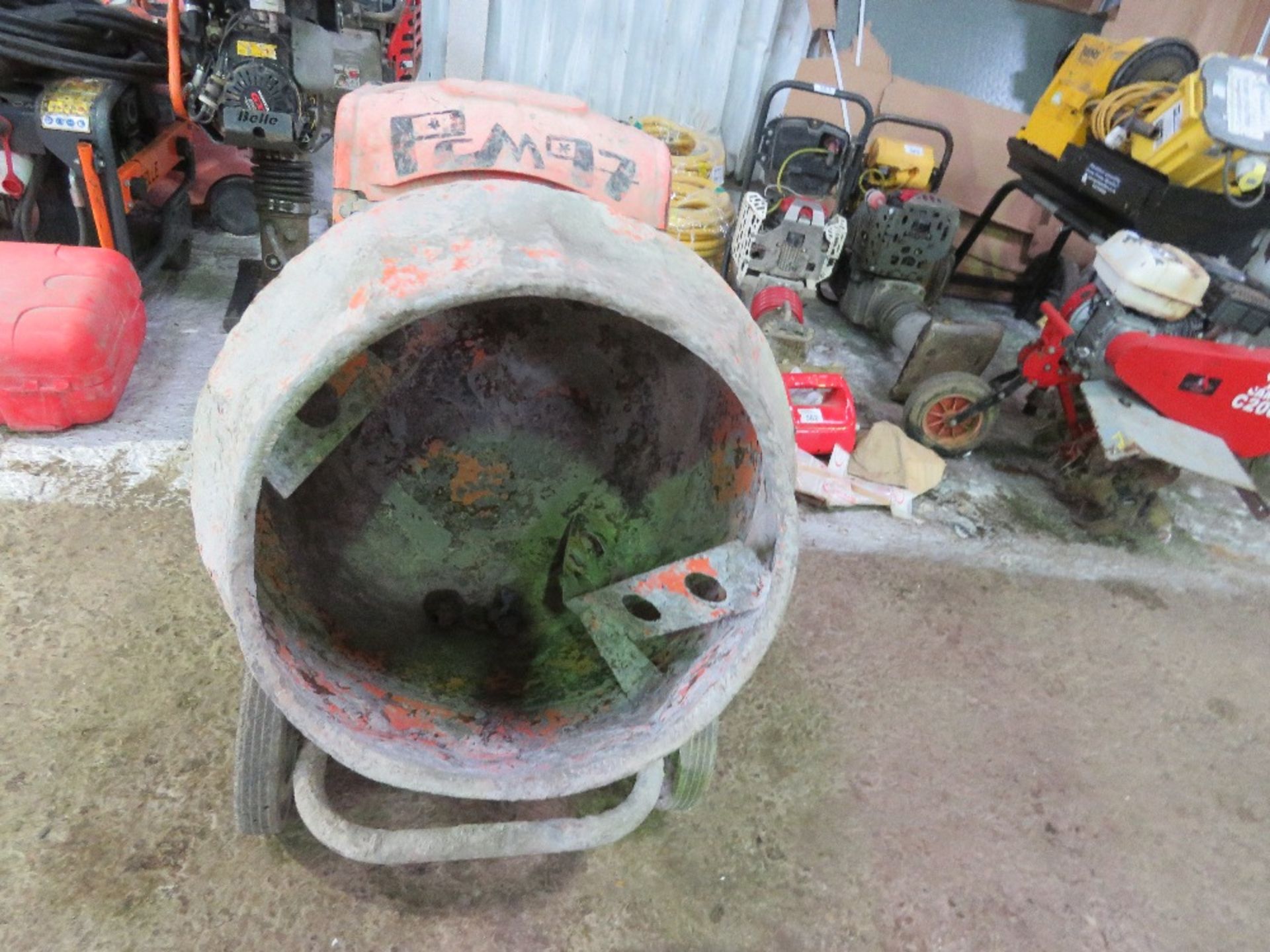 BELLE PETROL ENGINED MINIMIX CEMENT MIXER. - Image 2 of 5