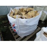 BULK BAG CONTAINING MAINLY HARDWOOD FIREWOOD LOGS.....THIS LOT IS SOLD UNDER THE AUCTIONEERS MARGIN