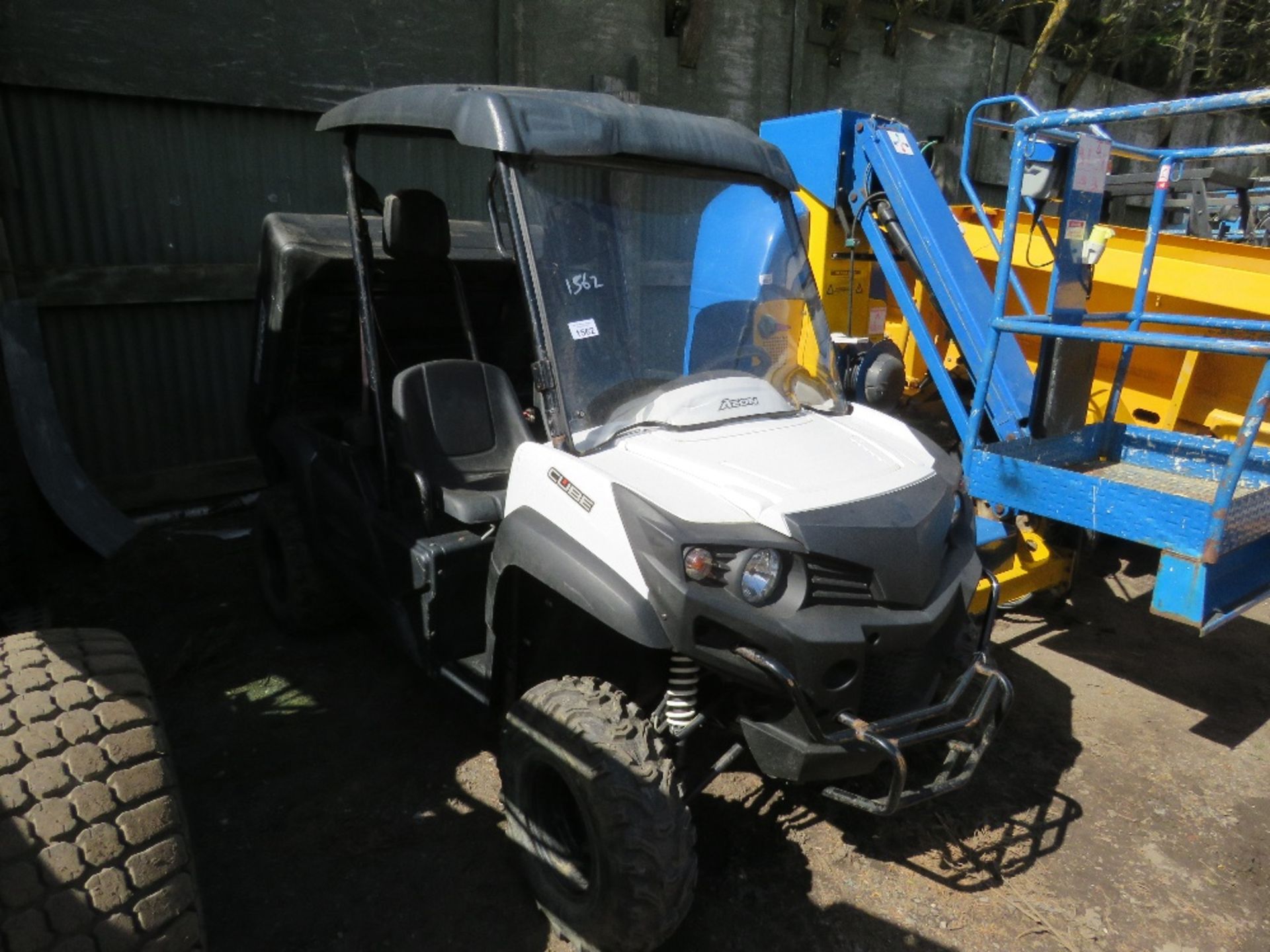 AEON CUBE PETROL ENGINED UTILITY VEHICLE WITH REAR BUCK. ON THE SAME SMALLHOLDING FROM NEW. WHEN TES
