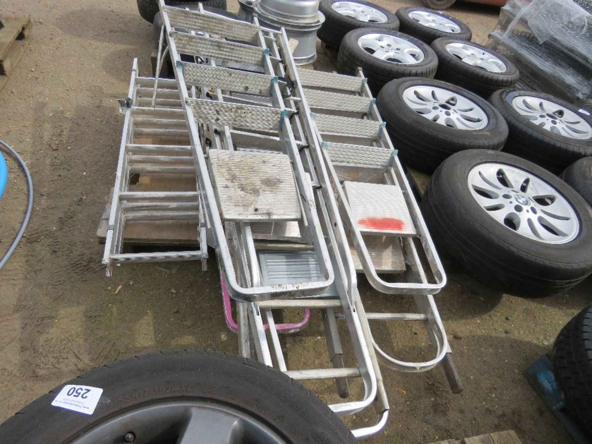 8NO ASSORTED ALLOY STEP LADDERS AND LADDERS AS SHOWN. - Image 3 of 5