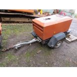 INGERSOLL RAND 720 TOWED ROAD COMPRESSOR. KUBOTA ENGINE. BEEN IN LONG TERM STORAGE, UNTESTED, CONDIT