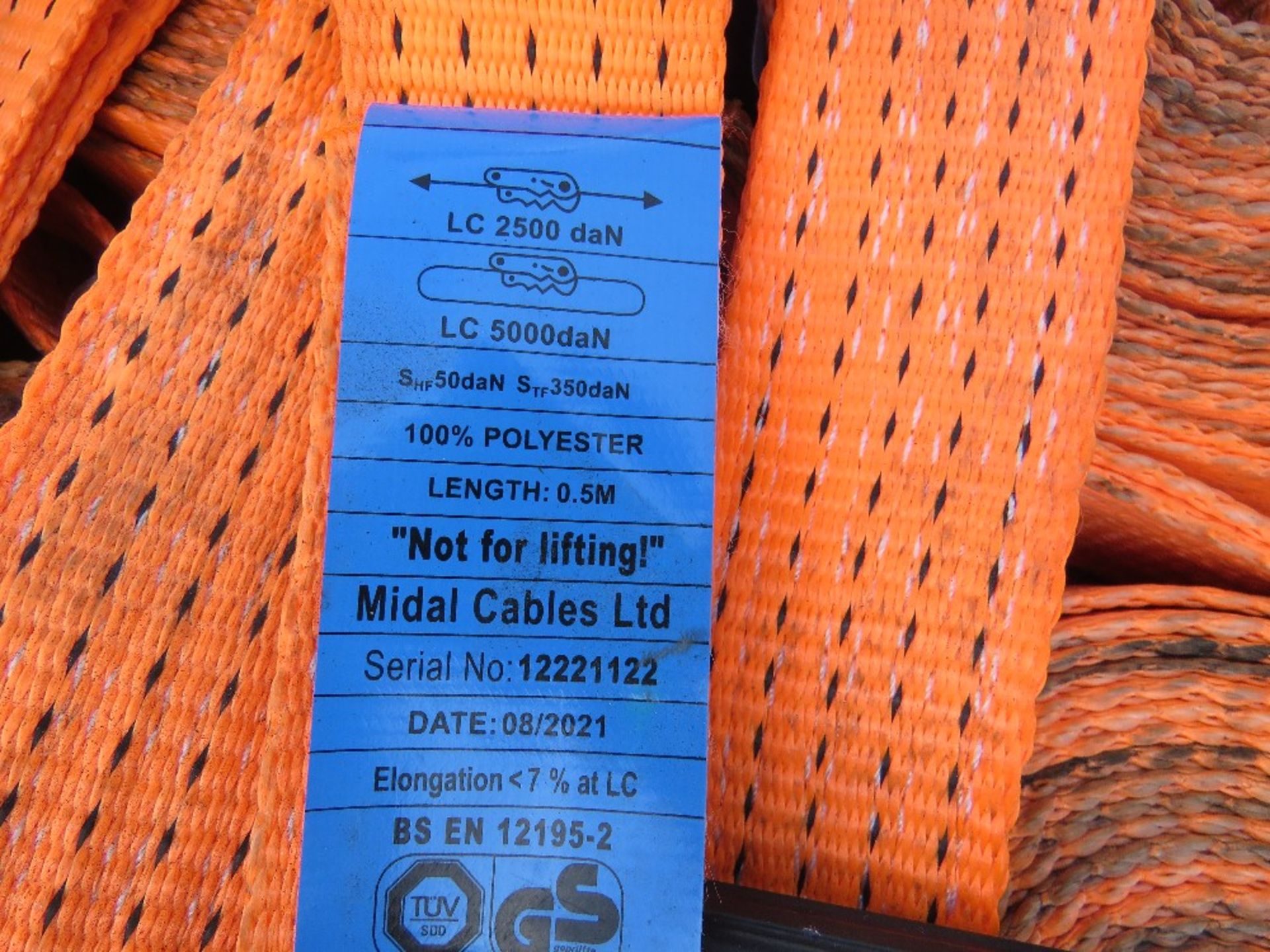 PALLET CONTAINING 50NO LITTLE USED HEAVY DUTY RATCHET STRAPS, 5 TONNE RATED 6.5M LENGTH.....THIS LOT - Image 3 of 3