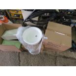 4NO DURASEIN 450X450X150 SOLID SURFACE ACRYLIC SINK, UNUSED, SURPLUS STOCK.