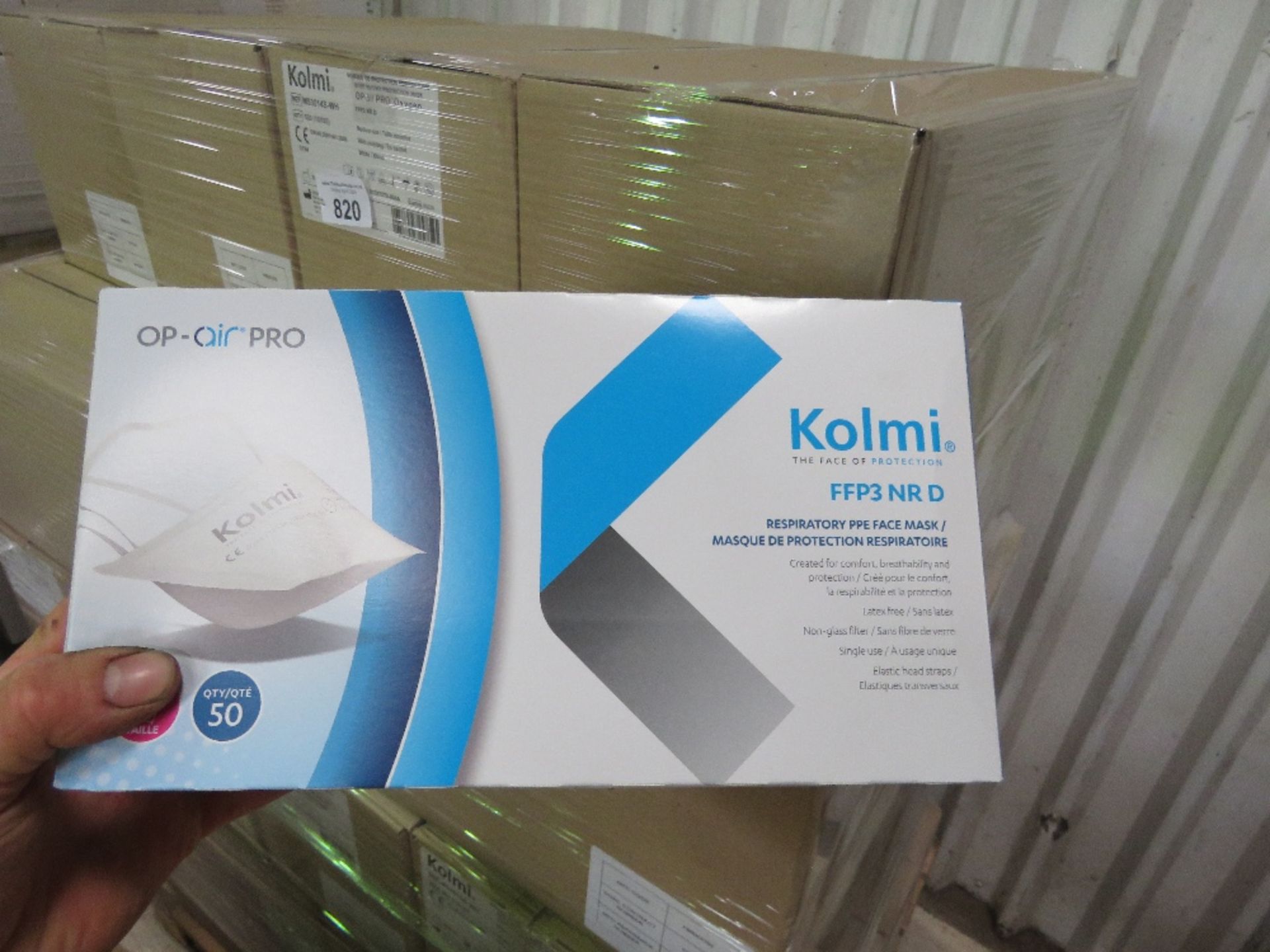 PALLET OF KOLMI OPARPRO TYPE RESPIRITORY MASKS MEDIUM SIZE, 28NO BOXES IN TOTAL APPROX.....THIS LOT - Image 4 of 4