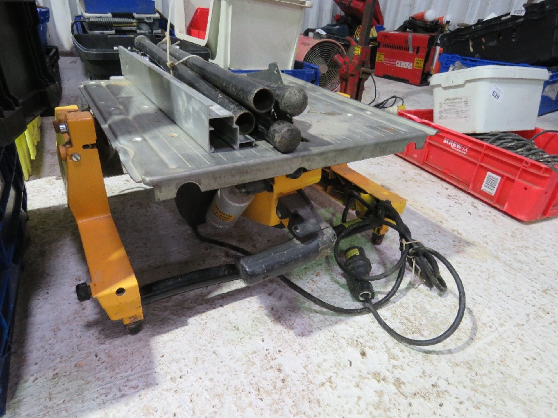 DEWALT 110VOLT SAW TABLE WITH LEGS.....THIS LOT IS SOLD UNDER THE AUCTIONEERS MARGIN SCHEME, THEREFO - Image 2 of 3