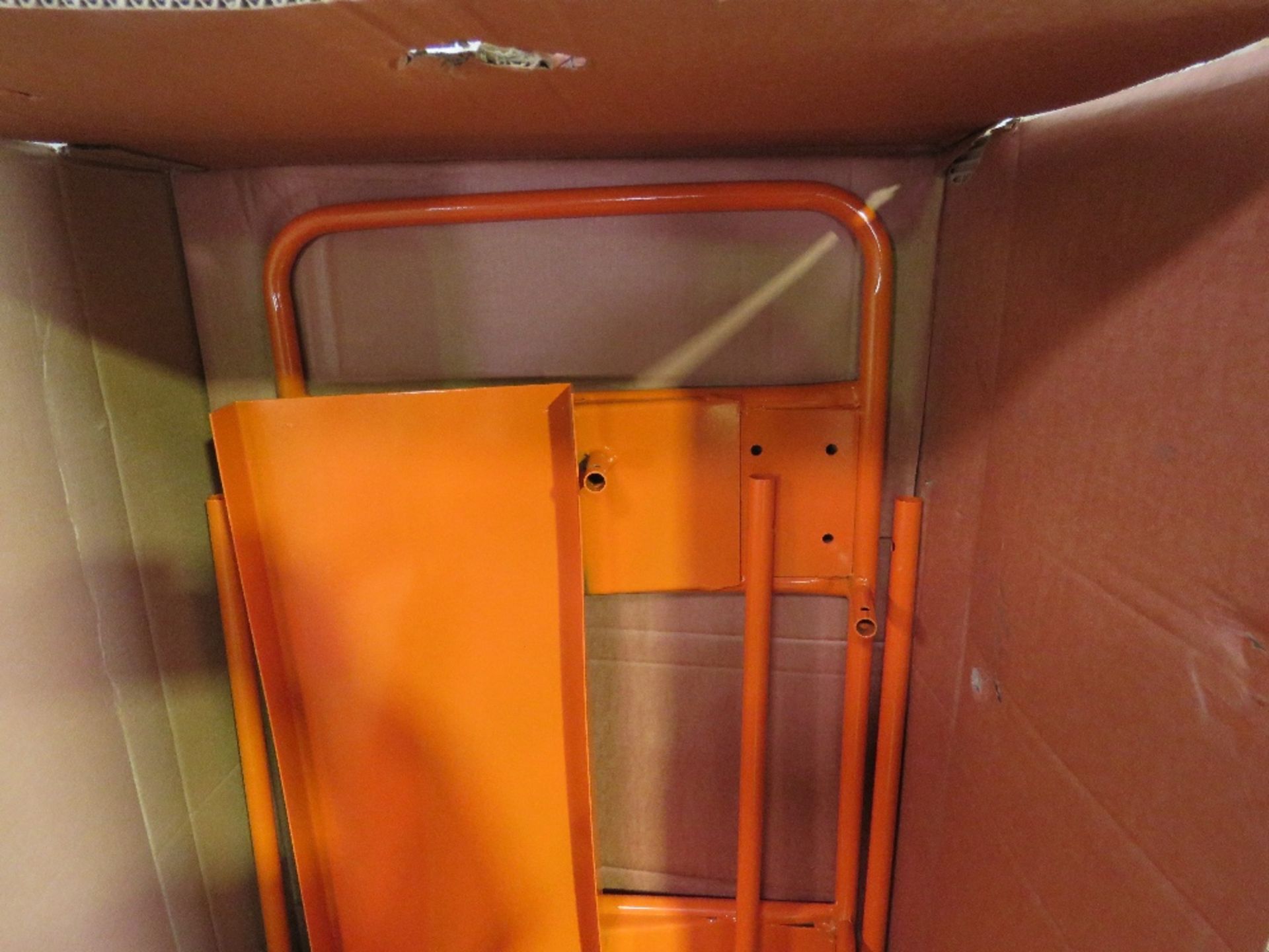 HEAVY DUTY BOARD CARRYING TROLLEY IN A BOX, CONDITION UNKNOWN. - Image 3 of 5