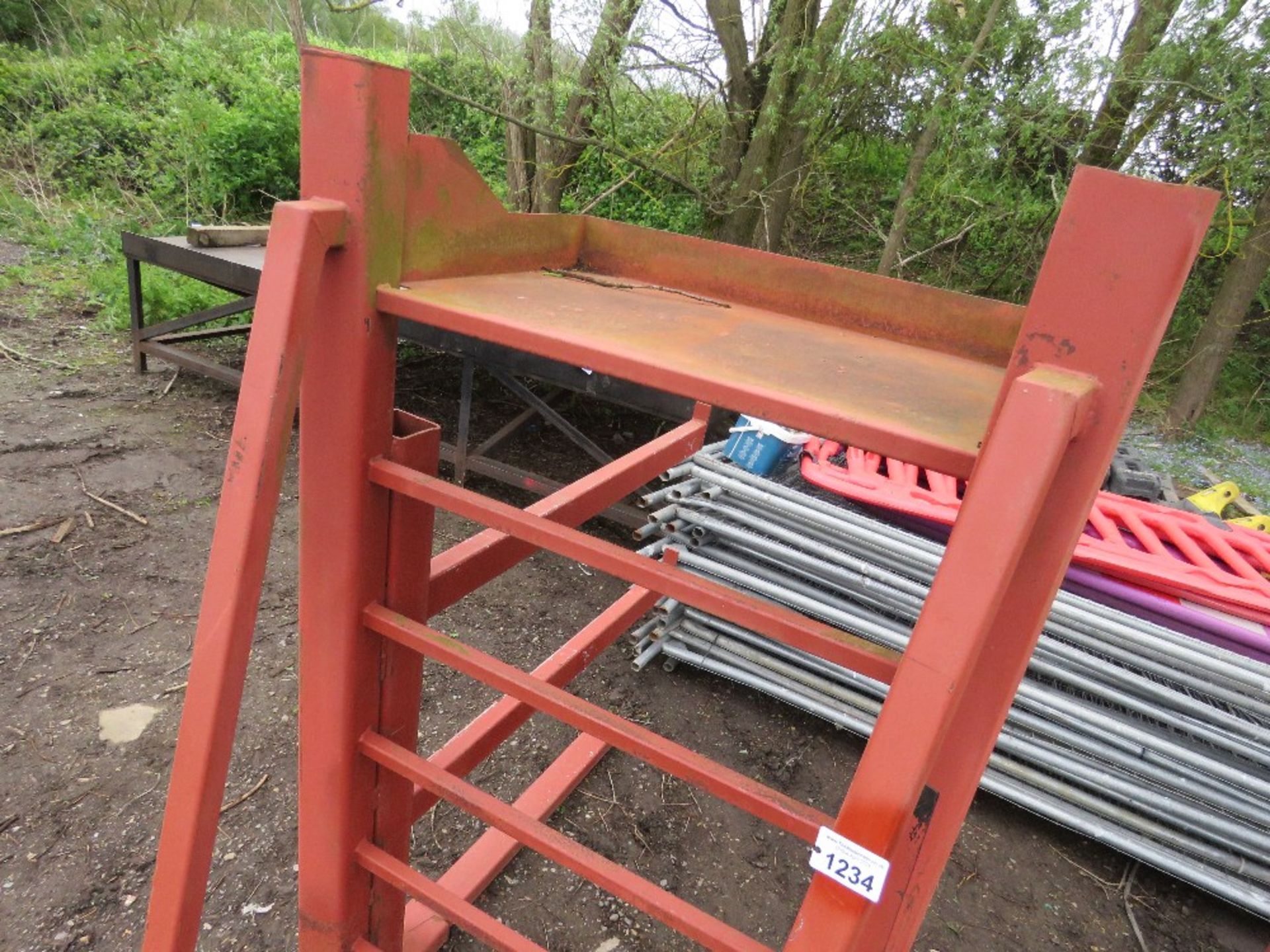 HEAVY DUTY STEEL BAR STORAGE RACK 3FT X 7FT OVERALL APPROX, 6FT MAXIMUM HEIGHT APPROX. - Image 3 of 4