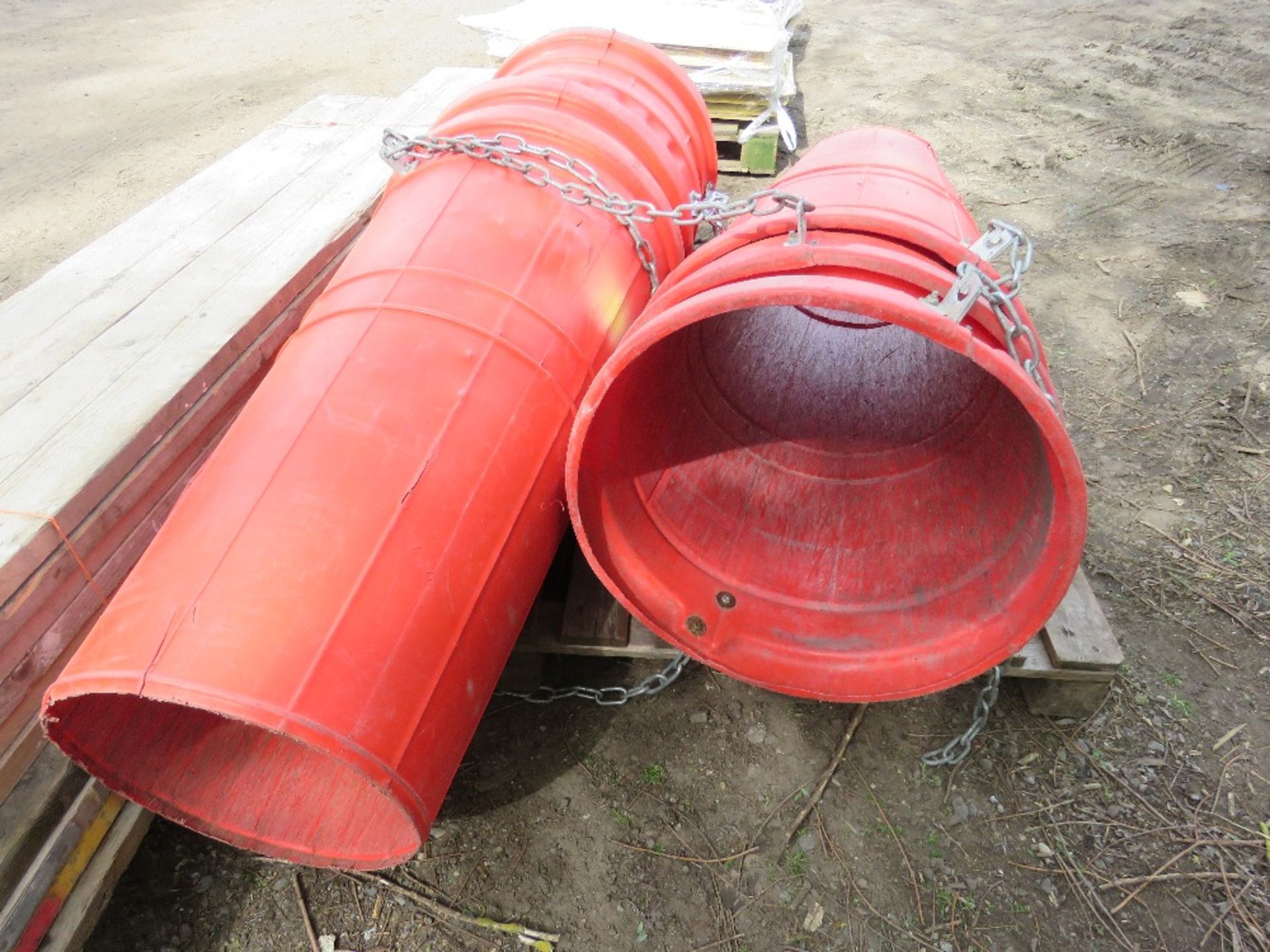 7NO RUBBISH CHUTE SECTIONS WITH CHAINS... - Image 4 of 4