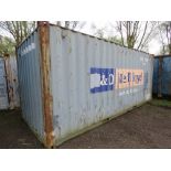 SECURE STORAGE 20FT SHIPPING CONTAINER . WITH FORK POCKETS. SOURCED FROM SITE CLEARANCE. ....THIS LO