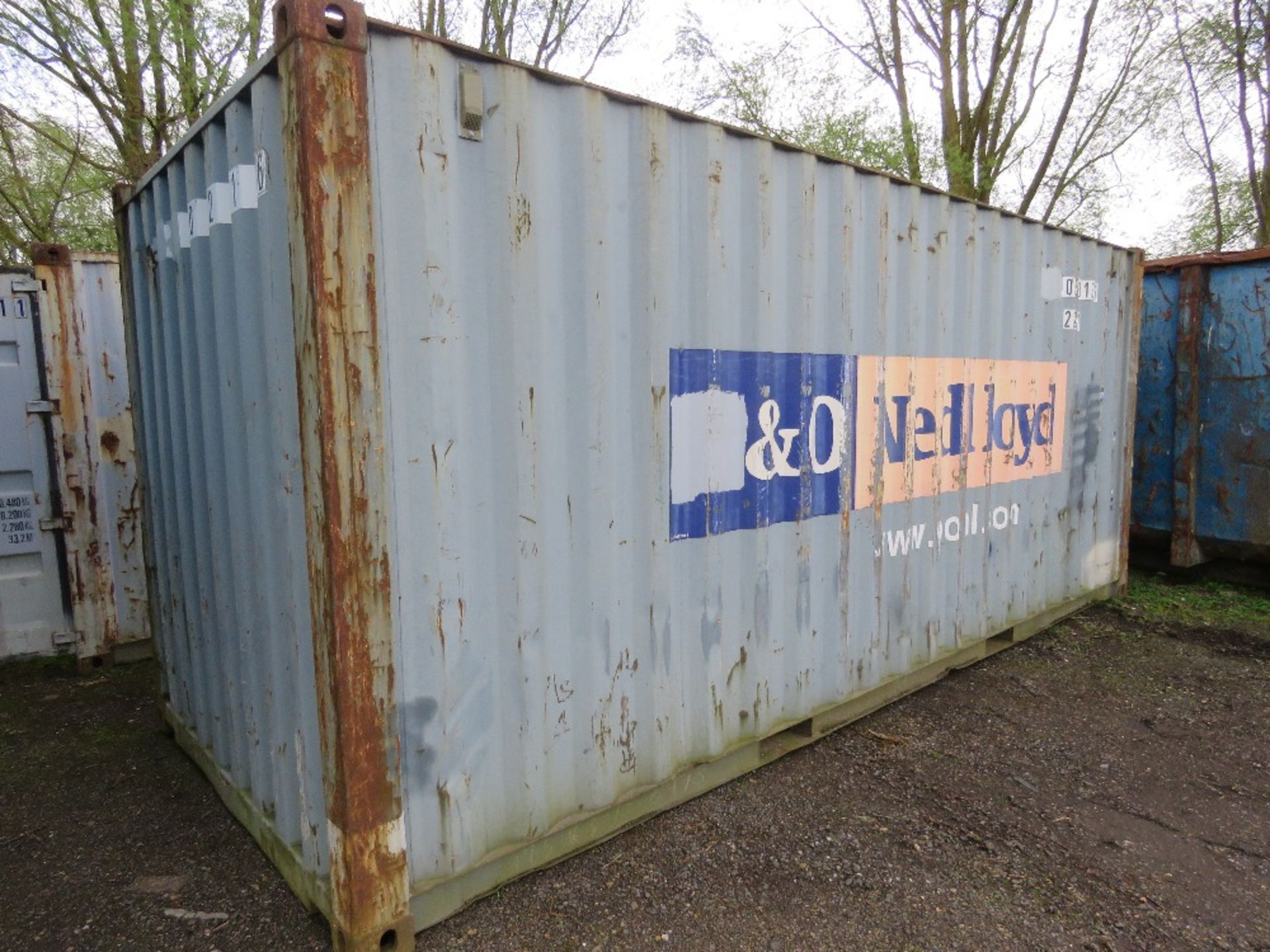 SECURE STORAGE 20FT SHIPPING CONTAINER . WITH FORK POCKETS. SOURCED FROM SITE CLEARANCE. ....THIS LO