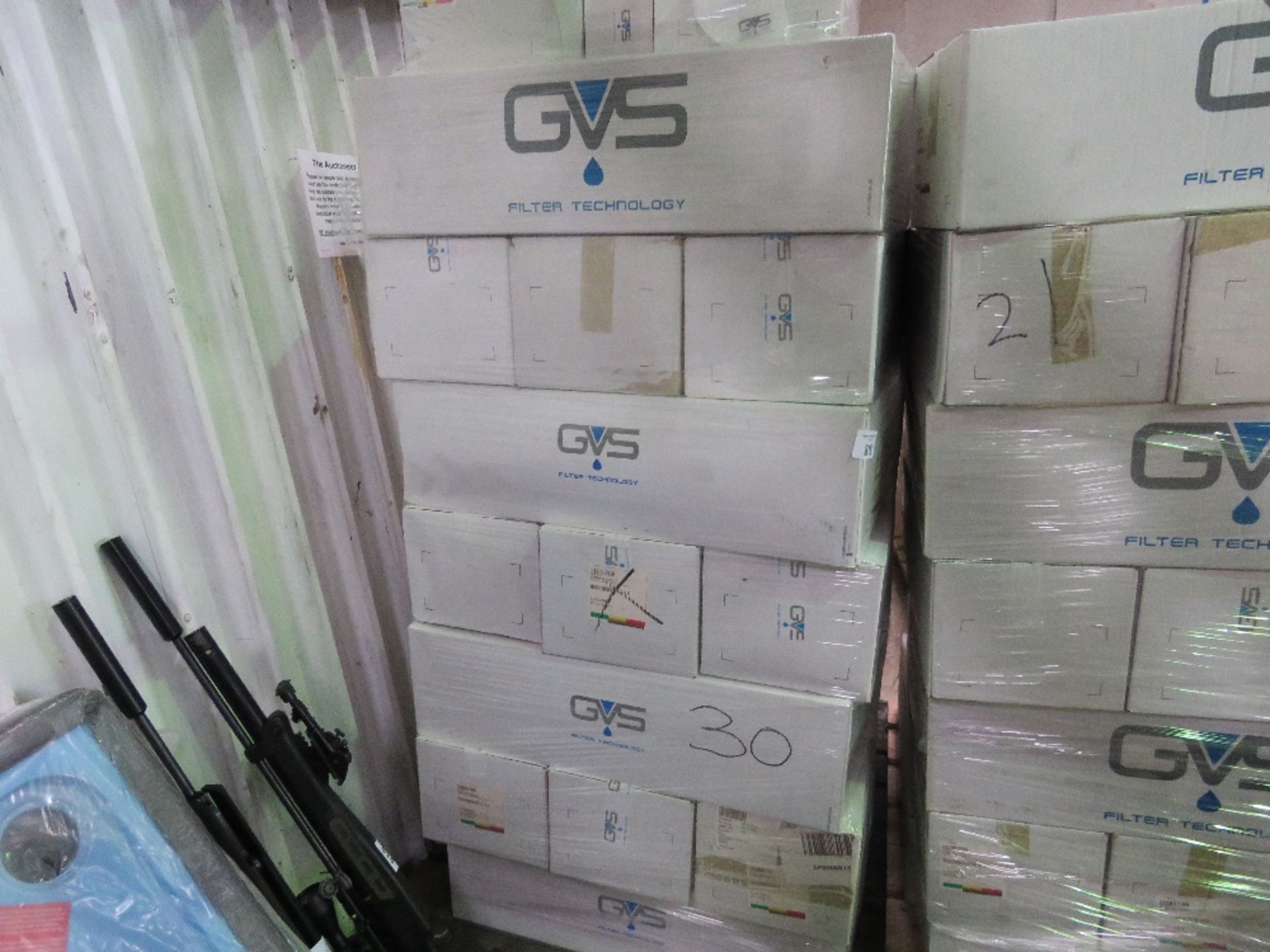 PALLET OF GVS RESPIRITORY MASKS, 30NO BOXES IN TOTAL APPROX.....THIS LOT IS SOLD UNDER THE AUCTIONE