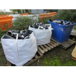 3 X BULK BAGS/BIN OF ASSORTED PLASTIC PIPE FITTINGS.