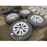 SET OF 4NO BMW 235/65R17 ALLOY WHEELS AND TYRES.