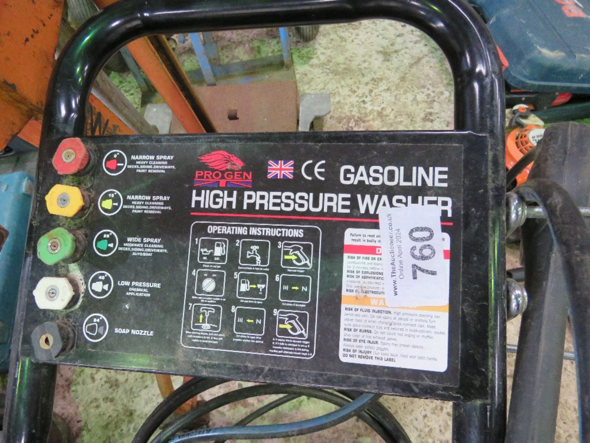 PETROL ENGINED PRESSURE WASHER.....THIS LOT IS SOLD UNDER THE AUCTIONEERS MARGIN SCHEME, THEREFORE N - Image 2 of 5