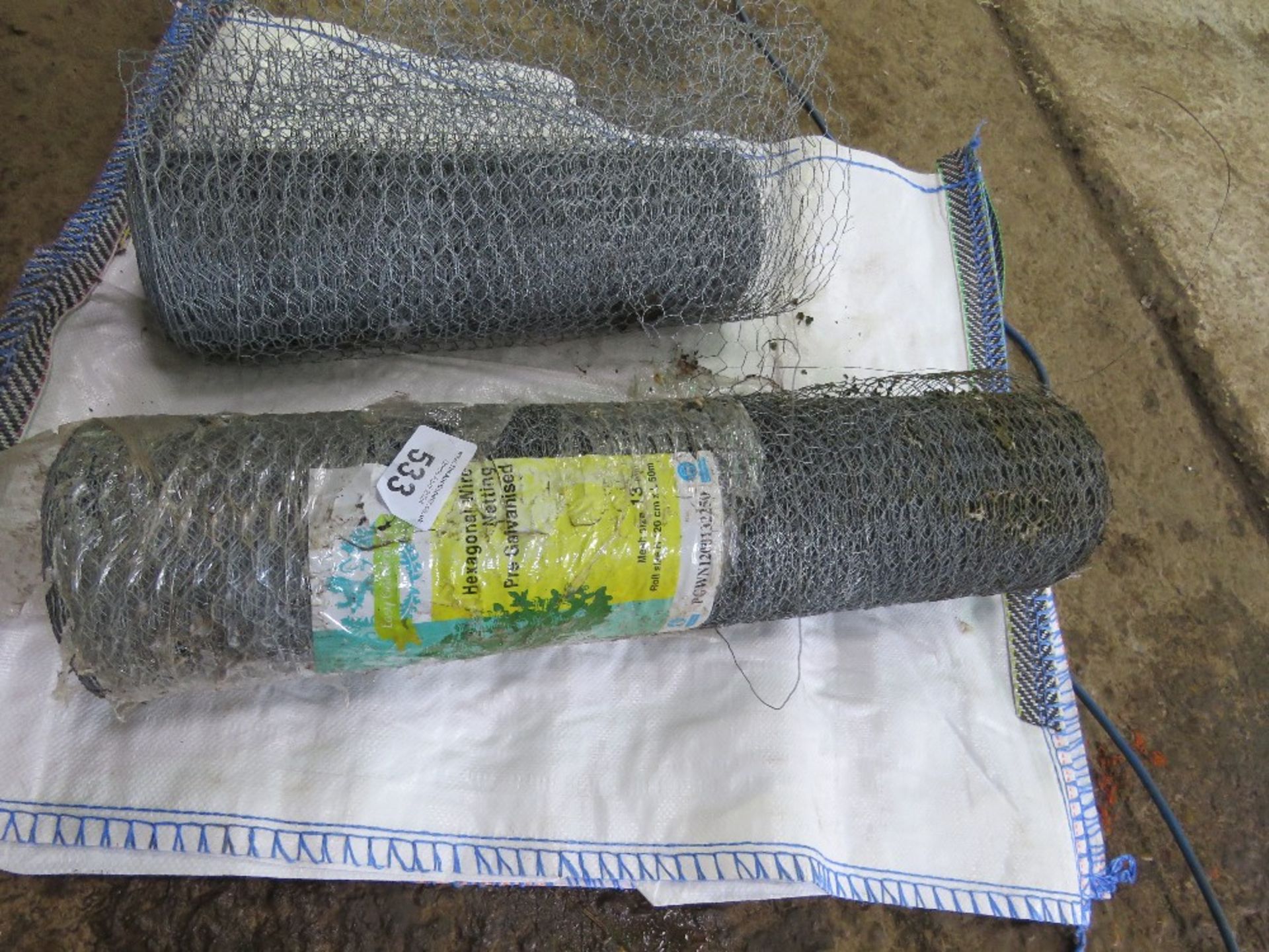 2 X ROLLS OF CHICKEN WIRE. SOURCED FROM COMPANY LIQUIDATION. THIS LOT IS SOLD UNDER THE AUCTIONE