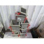8 X PLASTIC CONCRETE TEST MOULDS. SOURCED FROM COMPANY LIQUIDATION. THIS LOT IS SOLD UNDER THE A