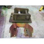 EXCAVATOR BREAKER HEADSTOCK BRACKET PLUS A BUCKET EDGE.