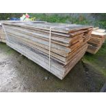 STACK OF APPROXIMATELY 40 NO PRE USED PLYWOOD SHEETS, ASSORTED SIZES. SOURCED FROM COMPANY LIQUIDATI