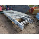QUANTITY OF HEAVY DUTY GALVANISED PALLET RACKING. 4NO UPRIGHTS @ 12-13FT HEIGHT 0.9M WIDTH WITH BEAM