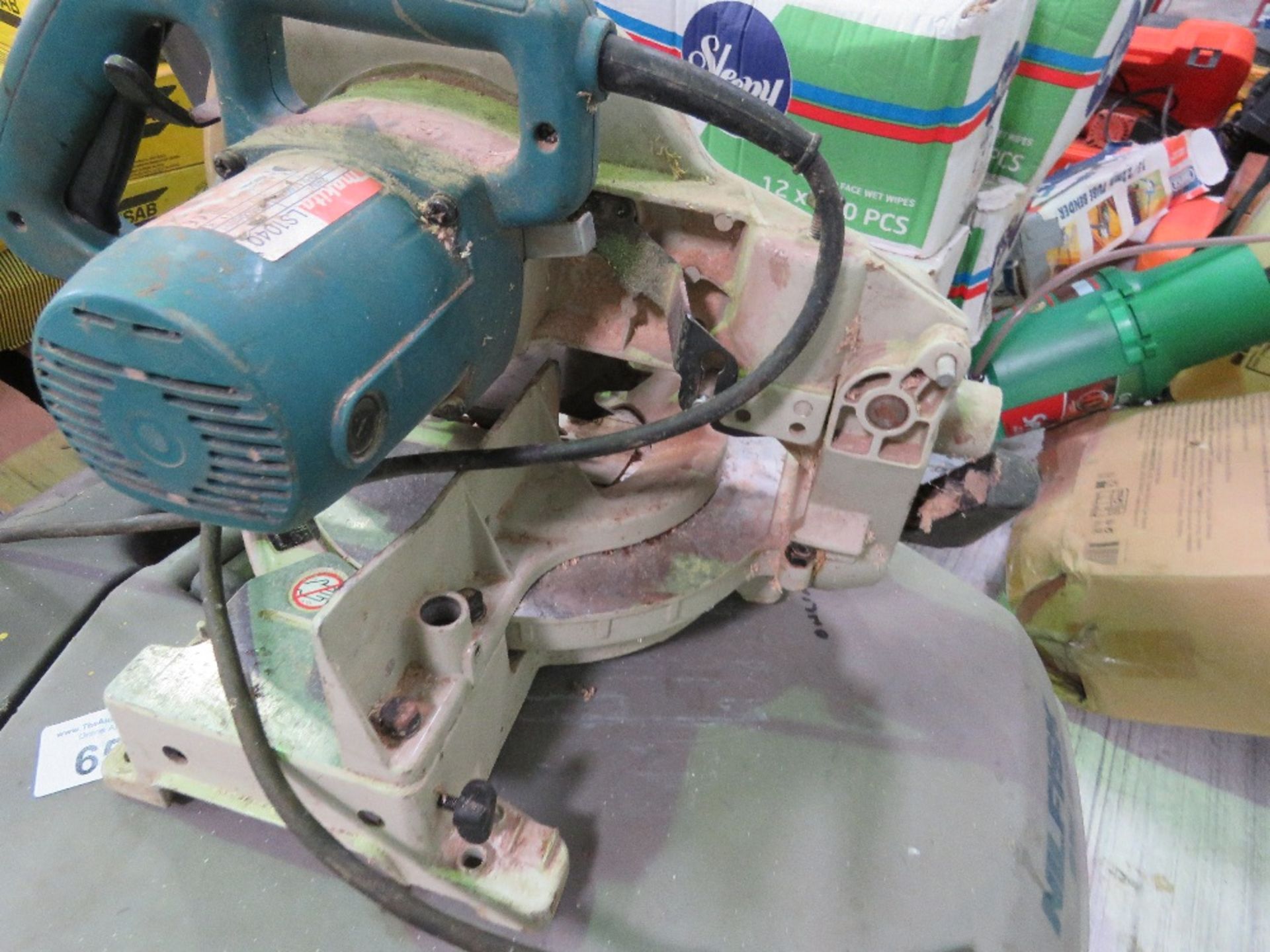 2 X MITRE SAWS, ELECTRIC POWERED - Image 6 of 9