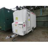 SMH DECONTAMINATION TRAILER, SINGLE AXLED. 10FT BODY SIZE APPROX. WITH HONDA GAS/PETROL GENERATOR &