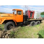 RUSSIAN ZIL 6X6 OFF ROAD FLAT BED LORRY. PETROL ENGINED. WAS RUNNING AND DRIVING 2 YEARS AGO BUT PA