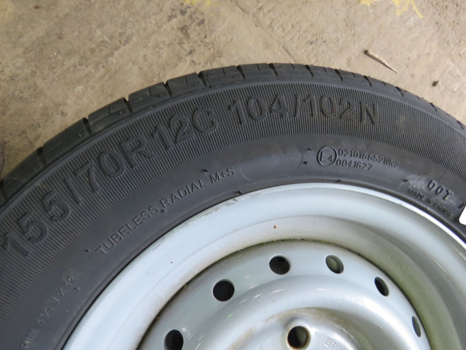 4NO TRAILER WHEELS 5 STUD RIMS SIZE 15570R12C. - Image 4 of 5