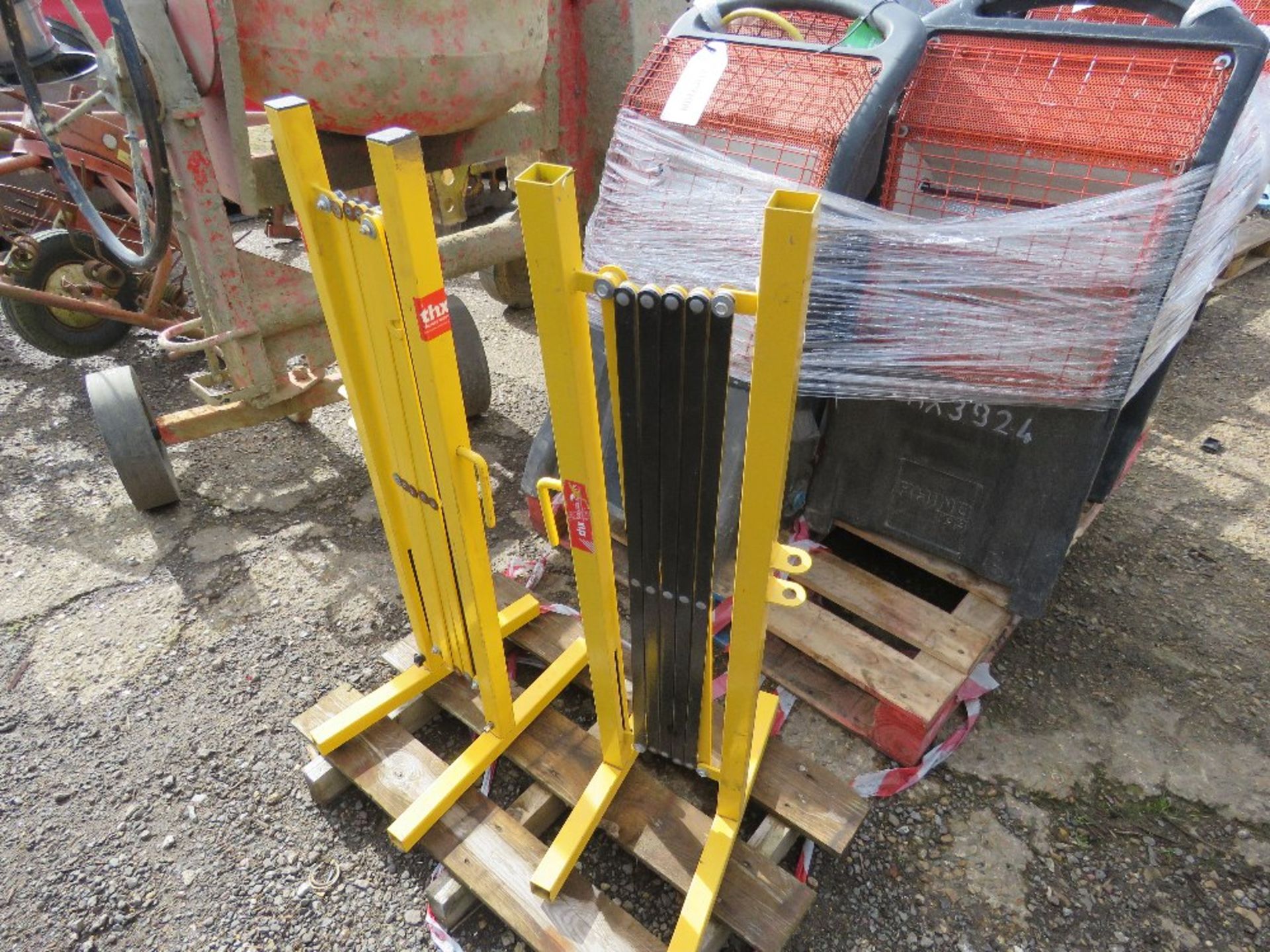2 X FOLD OUT METAL SAFETY BARRIERS. - Image 2 of 4
