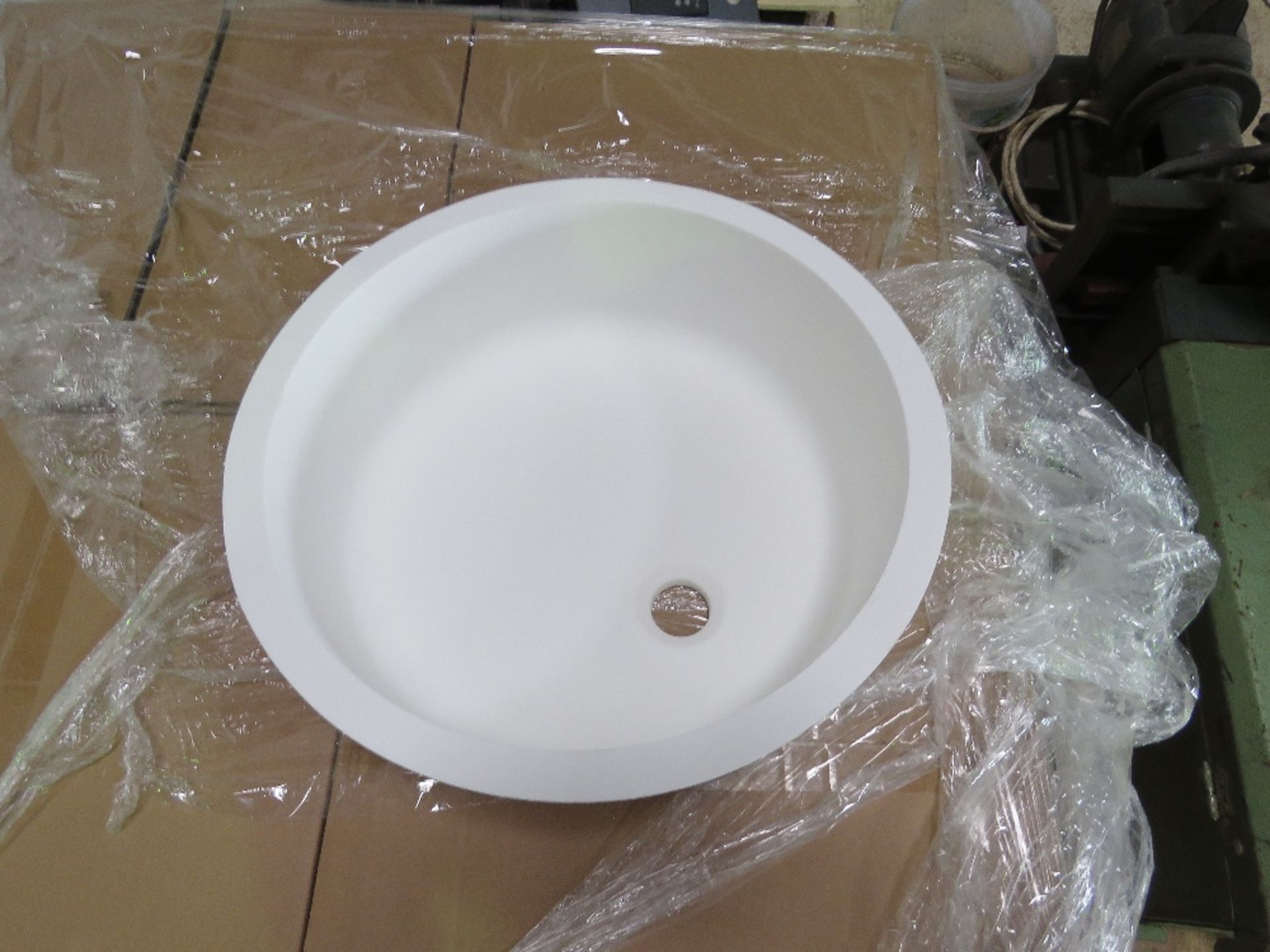 8NO DURASEIN 450X450X150 SOLID SURFACE ACRYLIC SINK, UNUSED, SURPLUS STOCK. - Image 3 of 3