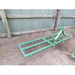 TRACTOR MOUNTED SPRING TINE GRASS HARROW, 10FT OVERALL WIDTH APPROX, IDEAL FOR SMALL TRACTOR.....THI