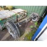 HEAVY DUTY TRAILER AXLE WITH SPINGS, BELIEVED TO BE OFF GROUNDHOG TYPE WELFARE UNIT?? ....THIS LOT I