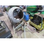 CEMENT MIXER WITH STAND, 240VOLT POWERED.....THIS LOT IS SOLD UNDER THE AUCTIONEERS MARGIN SCHEME, T