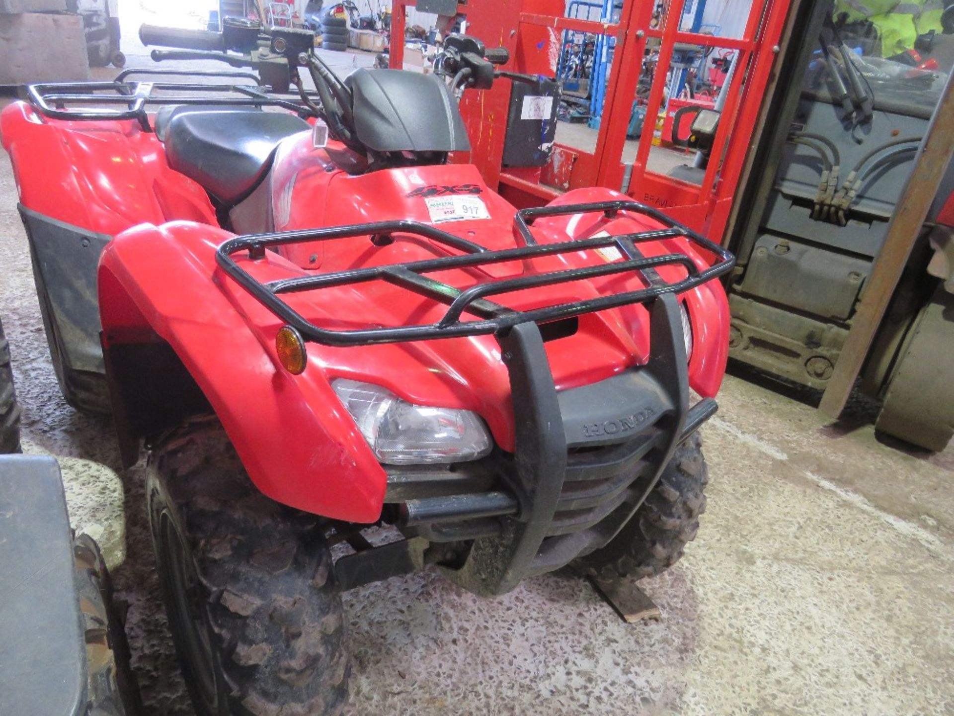 HONDA SELECTABLE 4 WHEEL DRIVE QUAD BIKE WITH ELECTRONIC GEAR SELECTION. WHEN TESTED WAS SEEN TO RUN - Image 2 of 11