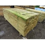 LARGE PACK OF PRESSURE TREATED FEATHER EDGE CLADDING TIMBER 1.8M LENGTH X 100MM WIDTH APPROX.