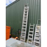 4NO ALUMINIUM SINGLE STAGE LADDERS SECTIONS.