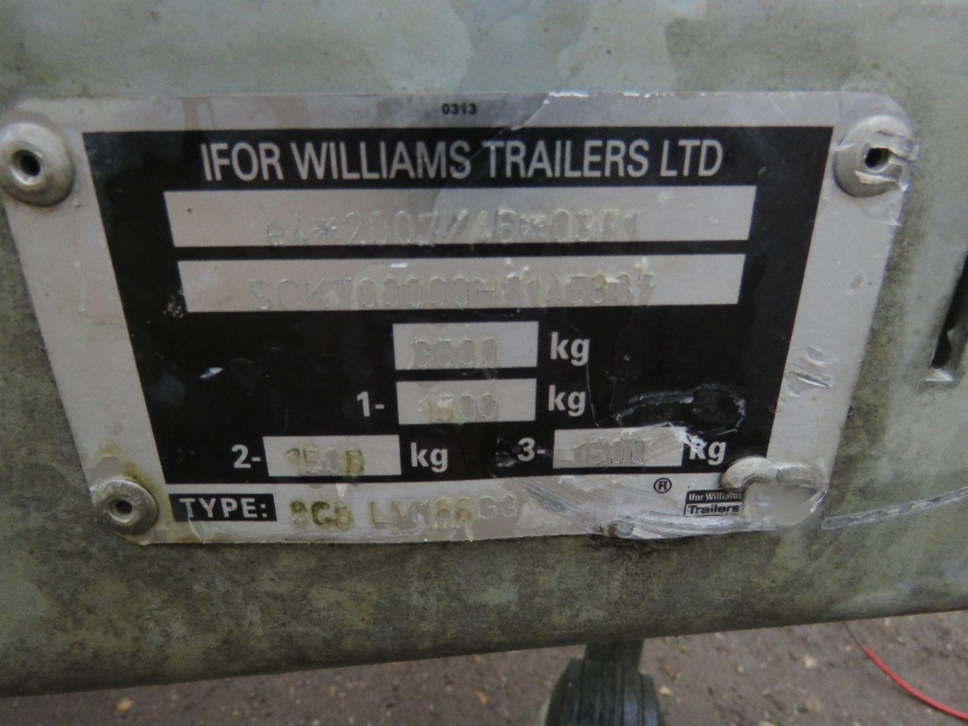 IFOR WILLIAMS LM166G3 16FT TRIAXLED PLANT TRAILER WITH SIDES AND RAMPS AS SHOWN. YEAR 2015 APPROX. P - Image 10 of 11