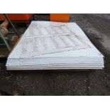 LARGE QUANTITY OF ELEMENTS WHITE WORKTOP FACING SHEETS, LIKE FORMICA. 1.52M X 1.27M APPROX.