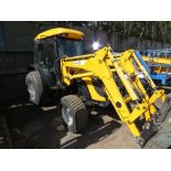 JCB 354 4WD 50HP TRACTOR WITH POWER LOADER ON GRASS TYRES REG:LF57 FSY. YEAR 2008 APPROX WITH V5. 1