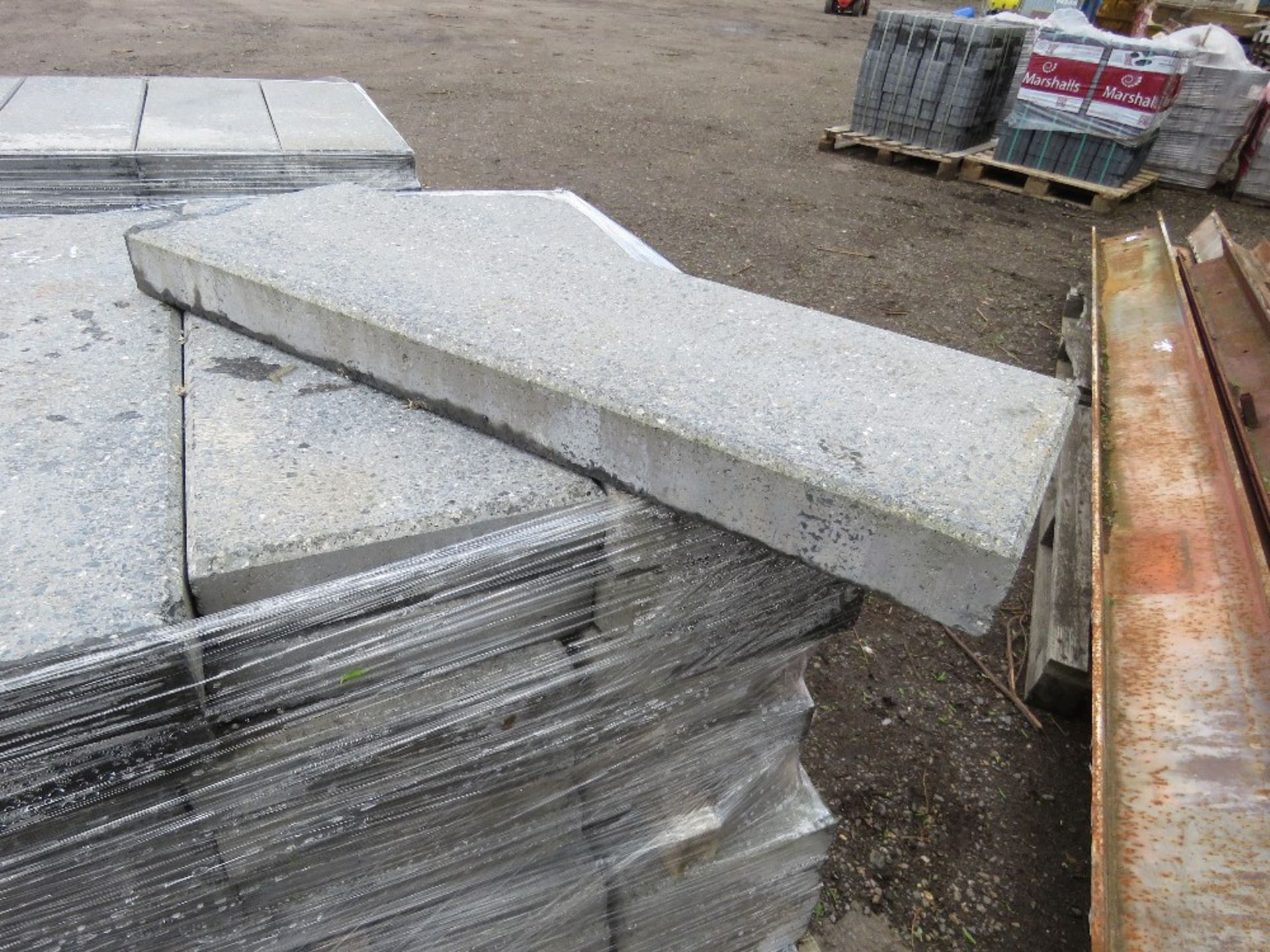 3 X PALLETS OF HEAVY DUTY RECTANGULAR BLOCK PAVERS 600MM X 20MM APPROX. - Image 7 of 11