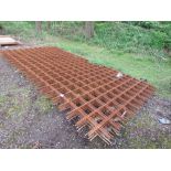 12NO SHEETS OF HEAVY DUTY CONCRETE REINFORCING MESH BAR 8FT X 16FT APPROX SOURCED FROM COMPANY LIQU