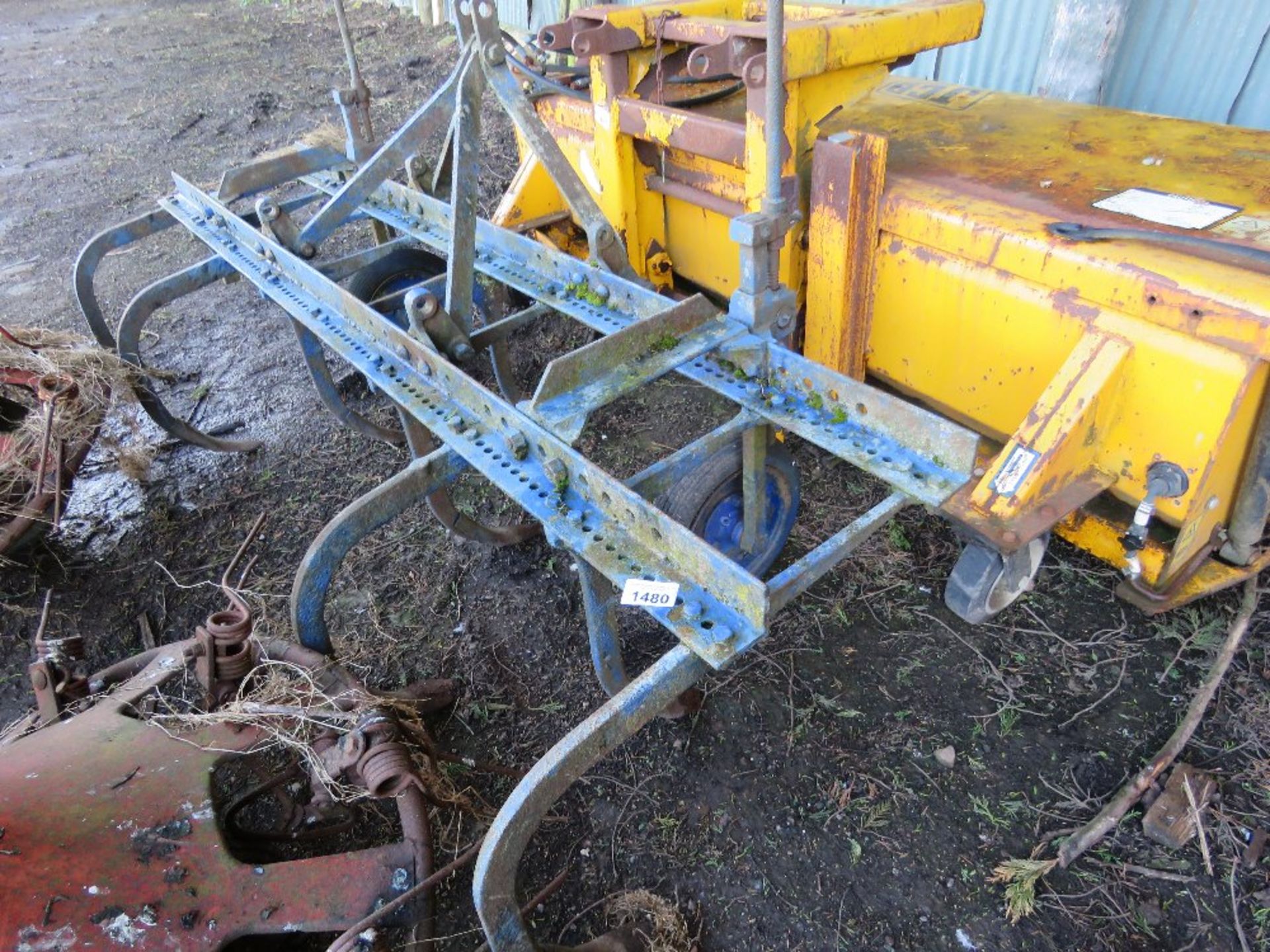 TRACTOR MOUNTED CULTIVATOR, 8FT WIDTH APPROX.....THIS LOT IS SOLD UNDER THE AUCTIONEERS MARGIN SCHEM